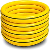 Markenlos Gartenschlauch 1 Zoll Ø25mm – 20m / 30m / 50m – UV-beständig, druckfest, knickresistent – Gelb oder Grün – ohne Zubehör (Gelb, 20m)