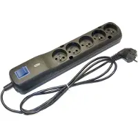 LESTAR LV-530W G-A K.:CZ 1,5M Lestar 5W LV-530WA, surge protector, 1.5m, black