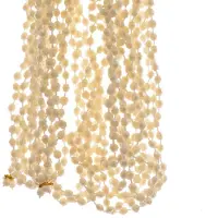 Kaemingk Perlenkette Band Girlande Diamanten Kunststoff Ø.0,5 cm L.2,7 m creme
