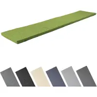 Garronda Bankauflage 200x40 cm ca. 4 cm dick Sitzkissen Outdoor für Gartenbank und Hollywoodschaukel Polster Auflage für Sitzbank wasserabweisend UV-beständig mit Bändern GD-0220 Grün