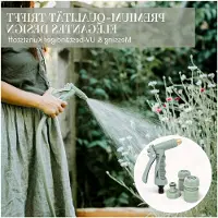 Markenlos Gartenschlauch Set 10 m 1/2 Zoll – Knickfest und UV-beständig, inklusive Kunststoff Gartenspritze und Anschlüssen – Grün