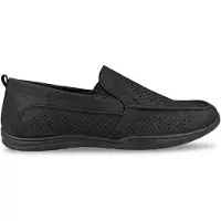 Permani Herren Bequeme Mokassins Slip On Loafer Bresolin in Schwarz Gr.44