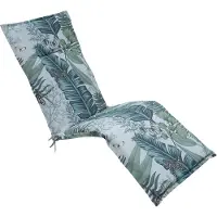 Dehner Gartenstuhl-Polster Sardegna für Hochlehner, 50 x 4 x 168 cm, wasserabweisende Sitzauflage, Sitzfläche 50 x 92 cm, Baumwolle / Polyester / Viskose, hellgrau / blau / grün