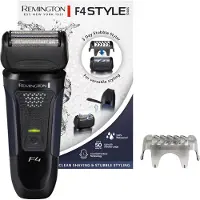 Remington Elektrorasierer F4 Herren, Wet & Dry, 100 % wasserdicht, Folienrasierer, Comfort Detail Trimmer, 3-Tage-Bartaufsatz & Schutzkappe