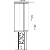 Evoline 159345000300, 2,5 m, Drinnen, Aluminium, Schwarz, Grau, 2 AC-Ausgänge, 220-240 V