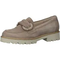 Gabor 25243-12 Slipper, Damen, Leder, Rabbit (Beige), Schlupfschuhe - Damenschuhe Slipper / Trotteur, Beige, leder (samtchevreau), absatzh&oumlhe: 20 mm