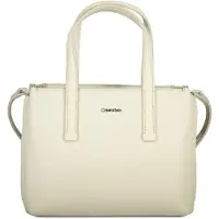 Calvin Klein Elegante Beigefarbene Damentasche mit Verstellbarem Schulterriemen
