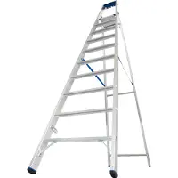 Krause Alu-Stufenstehleiter, ohne Rollen, 10 Stufen
