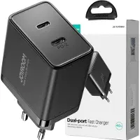 JOYROOM Kleines Schnelles Handy 2Xusb-C 40W Ladegerät Schwarz