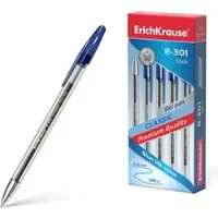 Erich Krause Gelstifte 0,4mm 12er Pack Blau - nicht schmierend - Gel Kugelschreiber Stifte Gelschreiber Schreibstifte für Schule & Bürobedarf - R-301 Classic