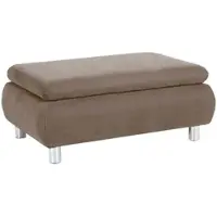 Others HOCKER Kaye Bezug Veloursstoff Metallfuß verchromt / sahara | Gr.: onesize