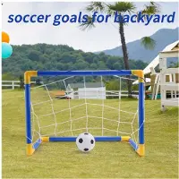 Torribaly Faltbares -FußBall-FußBall-Torpfosten-Netz-Set mit Pump Kids Sport Indoor-Outdoor-Spiele Spielzeug Kindergeburtstagsgeschenk Plastik