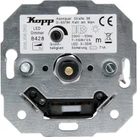 Technim 842800008 LED-Dimmer mit Druck-Wechselschalter (Phasenanschnitt), LED 3-35W