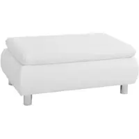 58 aufm Kessel HOCKER Kaye Bezug Kunstleder Metallfuß verchromt / weiß | Gr.: onesize