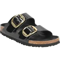 Birkenstock Sandalette ARIZONA BIG BUCKLE, Glattleder, Schwarz, Damen