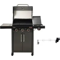 Char-Broil Char Broil Professional Black Edition 3500 Gasgrill inkl. Drehspieß Seitenkocher