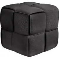 DELUKE Sitzhocker GIROS - Cord Dunkelgrau 40x40x40 cm | Hocker Schlafzimmer Polsterhocker Wohnzimmer Sitzbank Esszimmer