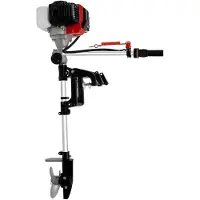 StarTech.com Außenbordmotor Bootsmotor - 52cc 2-Takt Benzinmotor - 2,3 PS 1,7 kW - Zwangsluftkühlung - CDI Zündung - 3-flügeliger Propeller - Schwarz