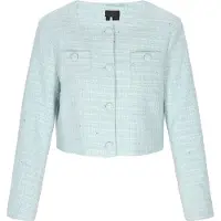 Dreimaster Blazer Frauen Minz-Glitzer
