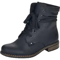 Rieker Damen Stiefelette Stiefel Ankle Boot Warmfutter flach 71229-02, Größe:37 EU, Farbe:Schwarz