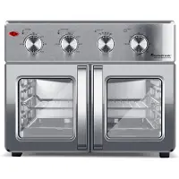 TurboTronic AF32MFD Airfryer XXL und Backofen - Doppeltür - 32 Liter - Silber