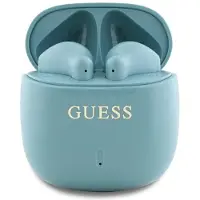 GUESS Bluetooth Kopfhörer Gutwsj14Esgq Tws + Docking Station Türkis/Türkis Gedrucktes Klassisches Logo