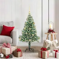 Prolenta Maison Exclusive - Künstlicher Weihnachtsbaum beschneit mit LED Licht 120 cm