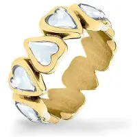 Liebeskind berlin Ring - Edelstahl Glass Heart - Gr. 56 - in Gold - für Damen