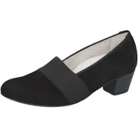 Waldlaufer NUBUK-SOFT Pumps Schwarz in Gr. 42