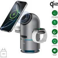 4smarts 541602, Drinnen, AC, Kabelloses Aufladen, Grau