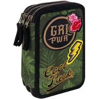 Sonstiges COOLPACK 3-FACH 44-teilig Mäppchen Federmappe Federtasche, Green Badges B67157 SCHULSACHEN JUGENDLICHE GIRL POWER