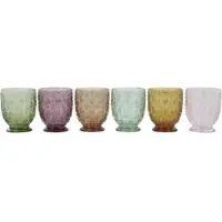 Chic Antique Farbige Trinkgläser Saint-Émilion mit Muster im 6er Set in diverse | Gr.: onesize