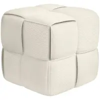 DELUKE Sitzhocker GIROS Cord Creme 40x40x40cm Hocker Schlafzimmer Polsterhocker Wohnzimmer Sitzbank Esszimmer