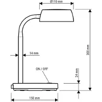 MAUL Tischlampe rot LED MAULabby mit LED Flexarm und Standfuß, 3000 K