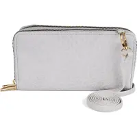 StyleBREAKER Damen 2 in 1 Mini Bag Umhängetasche mit genarbter Oberfläche, Geldbörse, Handytasche, Schultertasche 02012364