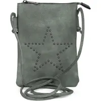 StyleBREAKER Mini Bag Umhängetasche mit Nieten in Stern Form, Schultertasche, Handtasche, Tasche, Damen 02012235