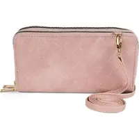 StyleBREAKER Mini Bag "2 in 1 Umhängetasche - Geldbörse Rauten"