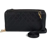 StyleBREAKER Mini Bag "2 in 1 Umhängetasche - Geldbörse Rauten"