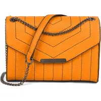 StyleBREAKER Damen Umhängetasche mit Ziernähten und Kette, Schultertasche, Handtasche, Tasche 02012308