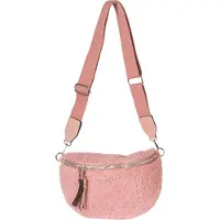 StyleBREAKER Umhängetasche "Teddyfell Halbmond Crossbody Bag"
