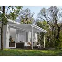 NSH Nordic Aluminium Terrassenüberdachung Feria Weiß 295x425x305 cm