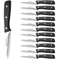San Ignacio - Set mit 12 Schälmessern 9cm aus Edelstahl in der Farbe Schwarz - Expert