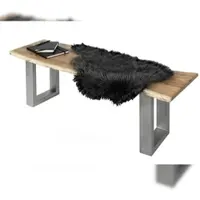 Sam Outillage Sitzbank Baumkante 120 cm natur massiv Akazie silber