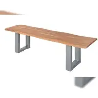Sam Outillage Sitzbank Baumkante 180 cm natur massiv Akazie silber