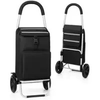 BigDean Trolley Einkaufstrolley Klappbar Shopping Trolley mit Kühlfach Einkaufswagen Hackensporsche Einkauftrolleys