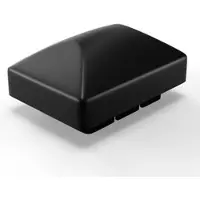 Qualinos 10x Pfostenkappen 60x40 mm Runddach in Schwarz 9005 für Zaunpfosten Rechteckrohr UV-stabilisiert Made in Germany