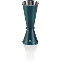 NOCTURN Jigger Japanese Style , 2,5/5 cl, Ø 4,5 cm, Höhe 11 cm, blau matt, Chromnickelstahl 18/8