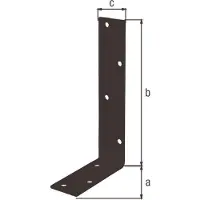 GAH Alberts Balkenwinkel L200x100 mm Breite 40 mm ungleichschenklig Stahl verzinkt, schwarz kunststoffbesch.