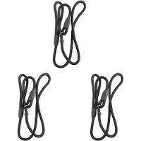 Semoic 3X Soliede Hundehalsband Seil Nylon Hund Slip Training Walking Blei mit P-Kette 1 cm Schwarz