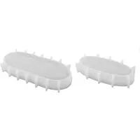 Typecat 2PCS Kerze Glas Silikon Form Oval Zement Gips Blumentopf Beton